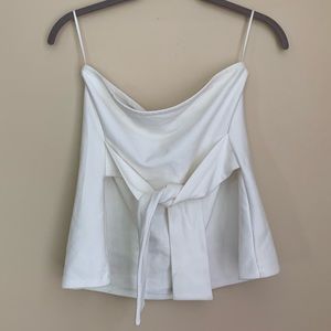 Strapless White Top